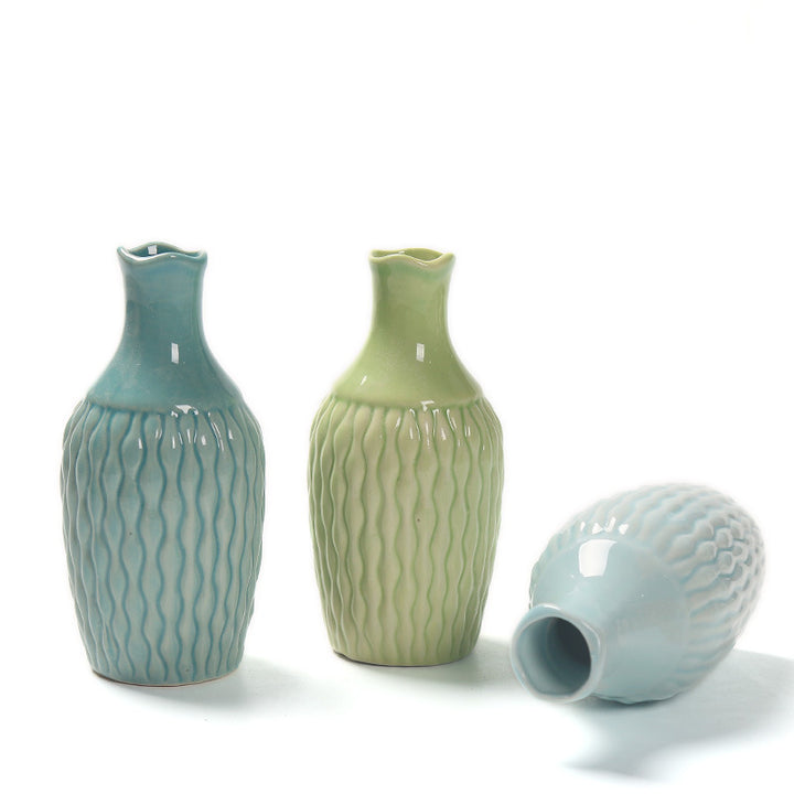 Textured Ceramic Flower Vase Stornfeild 1790310283