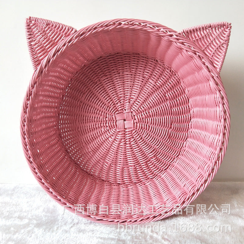 Cat Ear Woven Storage Basket Stornfield