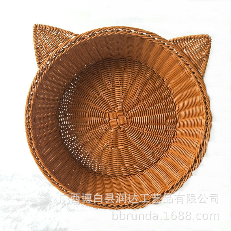 Cat Ear Woven Storage Basket Stornfield