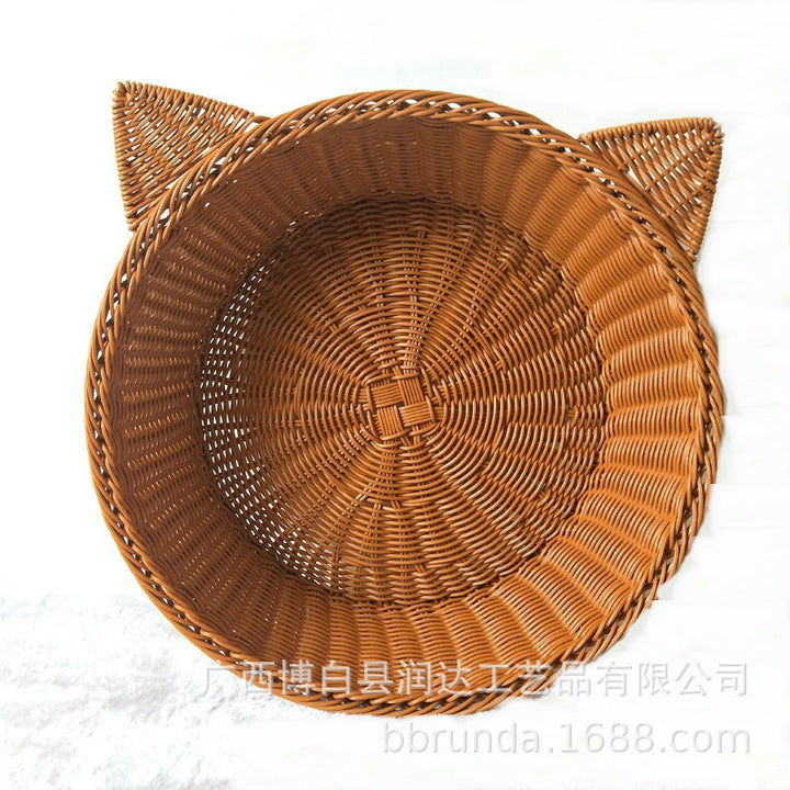 Cat Ear Woven Storage Basket Stornfield