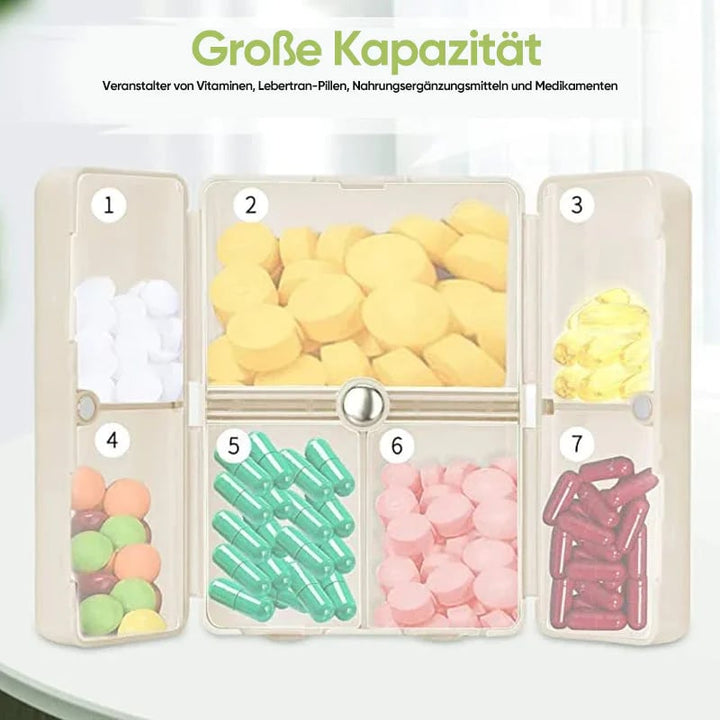 Compact Magnetic Pill Organizer | Portable, Safe Storage | Stornfield