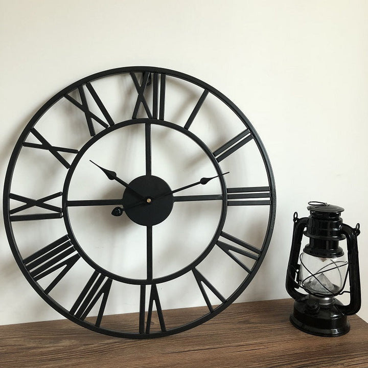 Stornfield | Silent Wall Clock Large Roman Numerals 16 Inch Iron