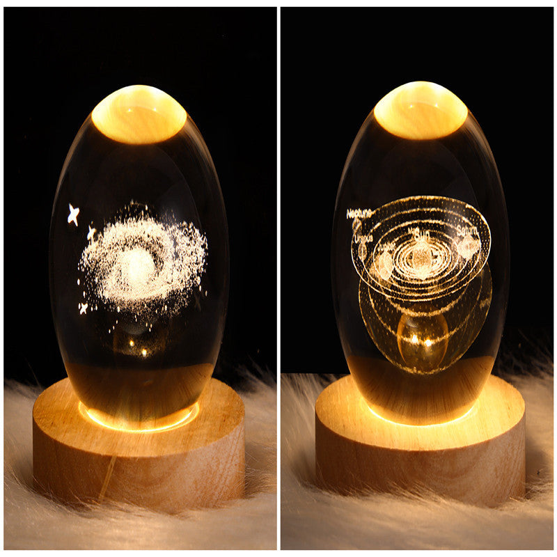 3D Galaxy Crystal Ball LED Night Light | Stornfield