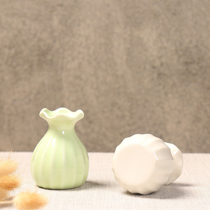 Elegant Curved Ceramic Flower Vase Stornfeild