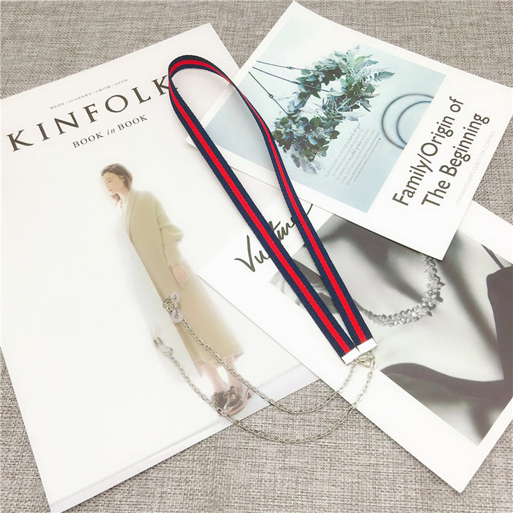 Stylish Eyewear Chain with Dual Color Stripes Stornfield