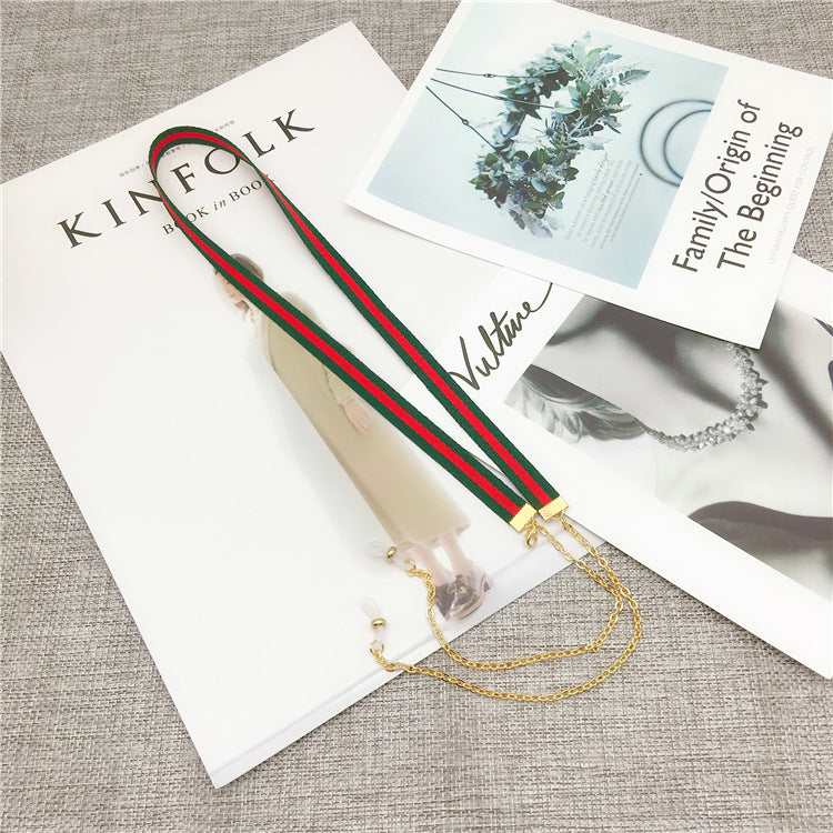 Stylish Eyewear Chain with Dual Color Stripes Stornfield