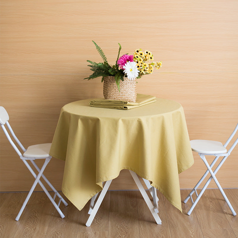Woven Boho table runner with fringes and abstract watercolor pattern Stornfield