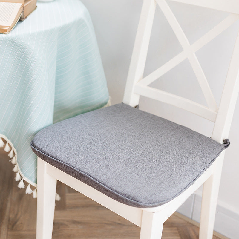 Padded chair cushion with ties and breathable linen mix Stornfield