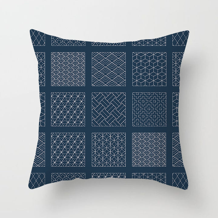 Decorative Marble Swirl Linen Throw Pillow Cover