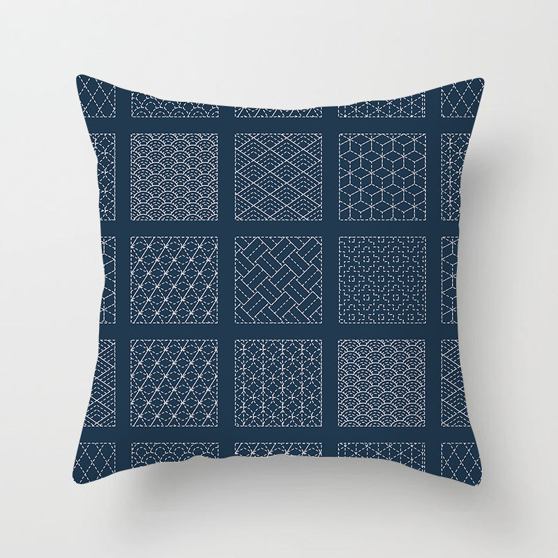 Square Mandala Decorative Pillow Cover with Hidden Zipper