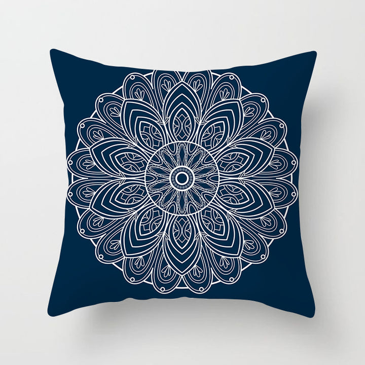 Decorative Marble Swirl Linen Throw Pillow Cover