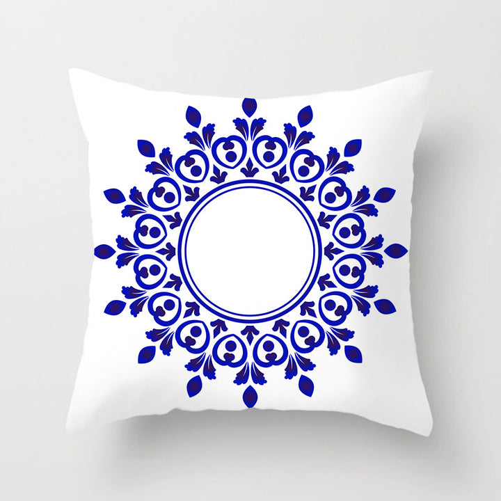 Decorative Marble Swirl Linen Throw Pillow Cover
