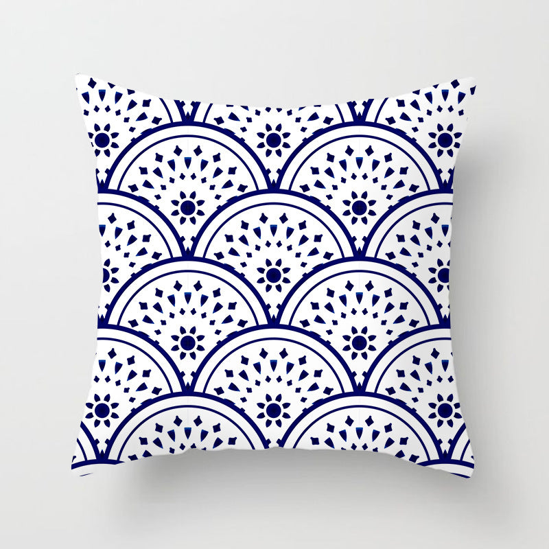Square Mandala Decorative Pillow Cover with Hidden Zipper