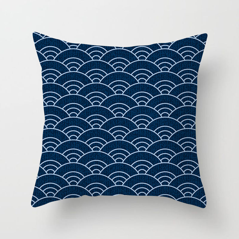 Square Mandala Decorative Pillow Cover with Hidden Zipper