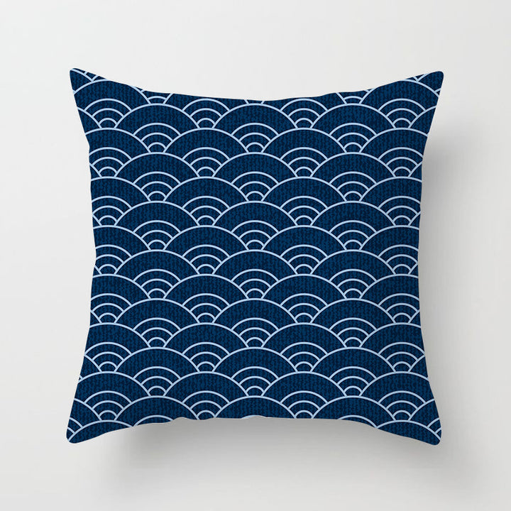 Square Mandala Decorative Pillow Cover with Hidden Zipper