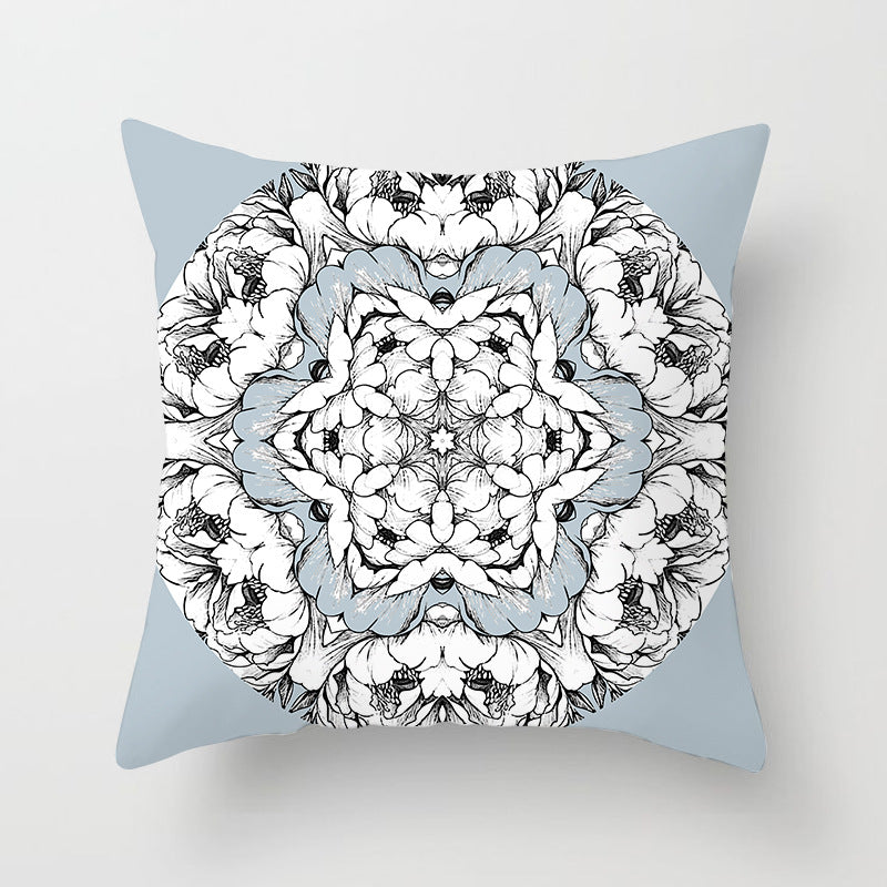 Decorative Marble Swirl Linen Throw Pillow Cover