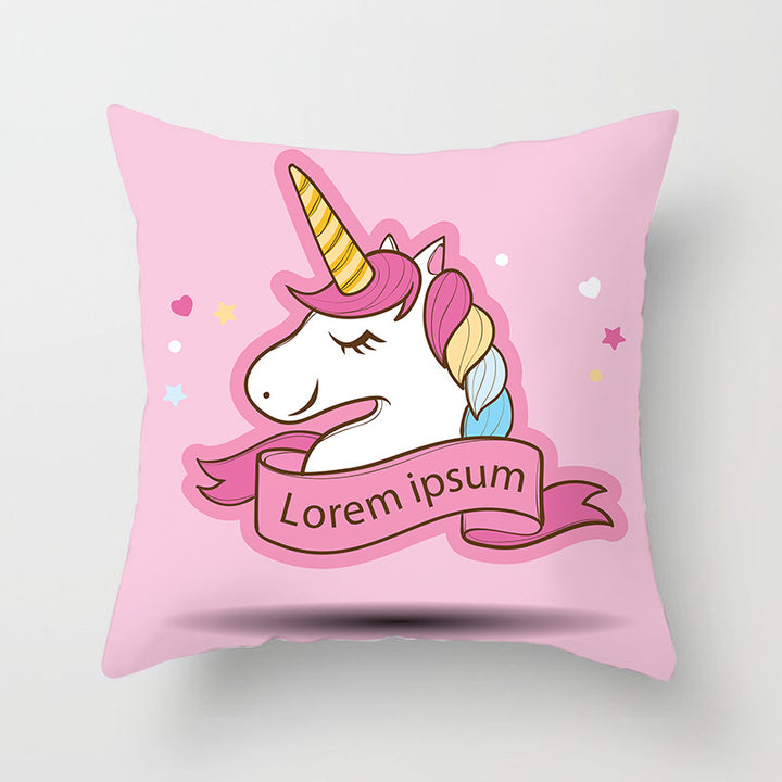 Square Decorative Pillow Cover with Mermaid Penguin Illustration and Concealed Zipper