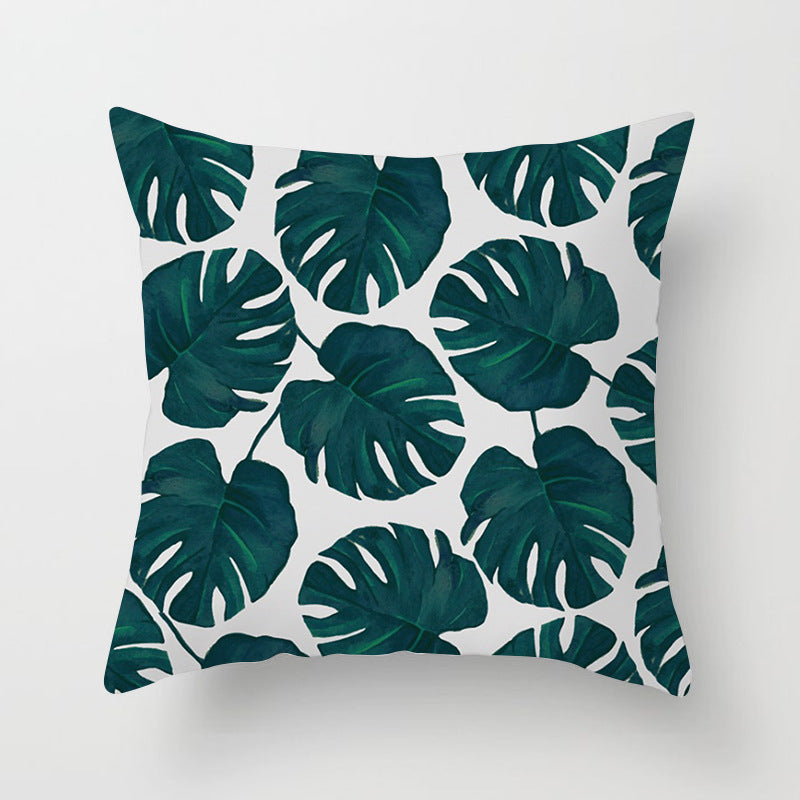 Decorative Tropical Banana Leaf Throw Pillow Cover