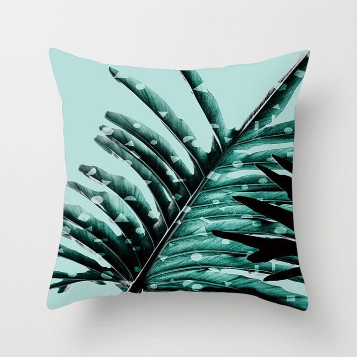 Decorative Tropical Banana Leaf Throw Pillow Cover