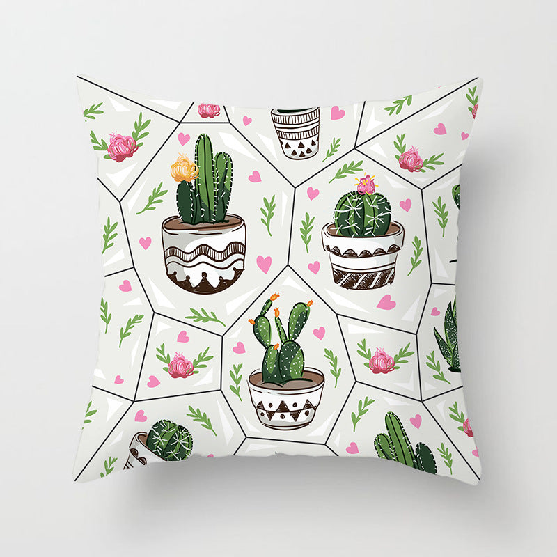 Decorative Tropical Banana Leaf Throw Pillow Cover