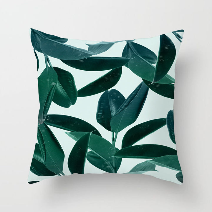 Decorative Tropical Banana Leaf Throw Pillow Cover