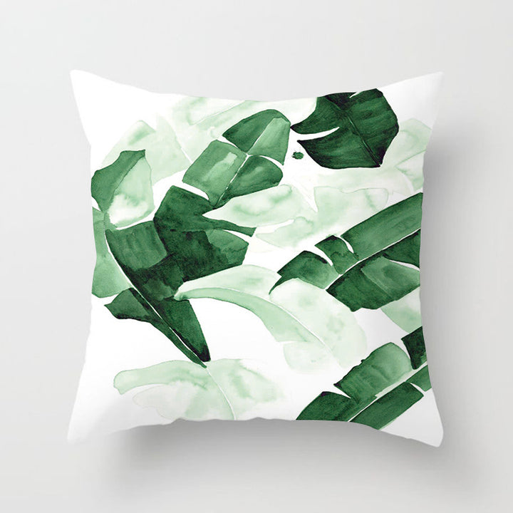 Decorative Tropical Banana Leaf Throw Pillow Cover