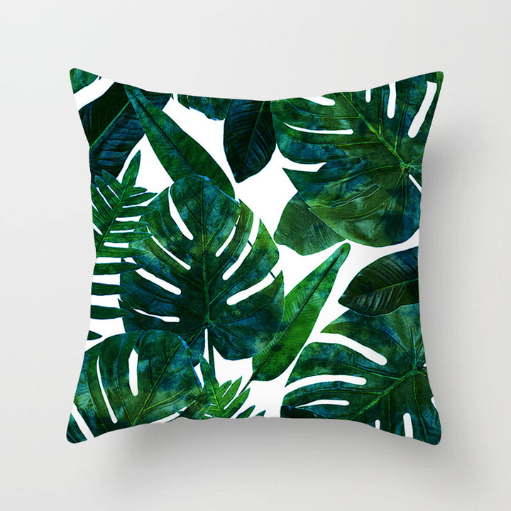 Decorative Tropical Banana Leaf Throw Pillow Cover
