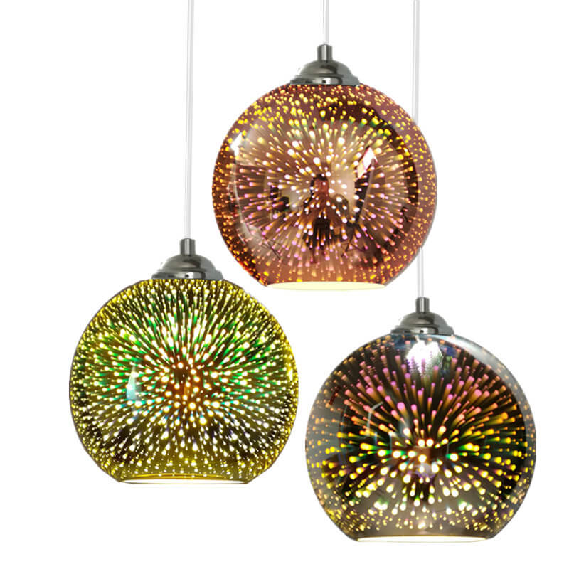 Stornfield | Creative Modern 3D Firework Color Glass Single Light Dome Pendant