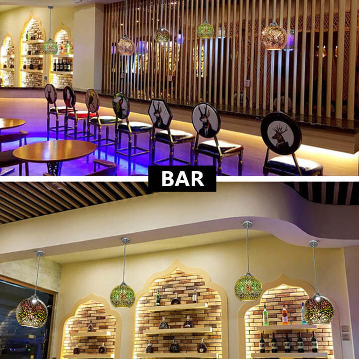 Stornfield | Creative Modern 3D Firework Color Glass Single Light Dome Pendant