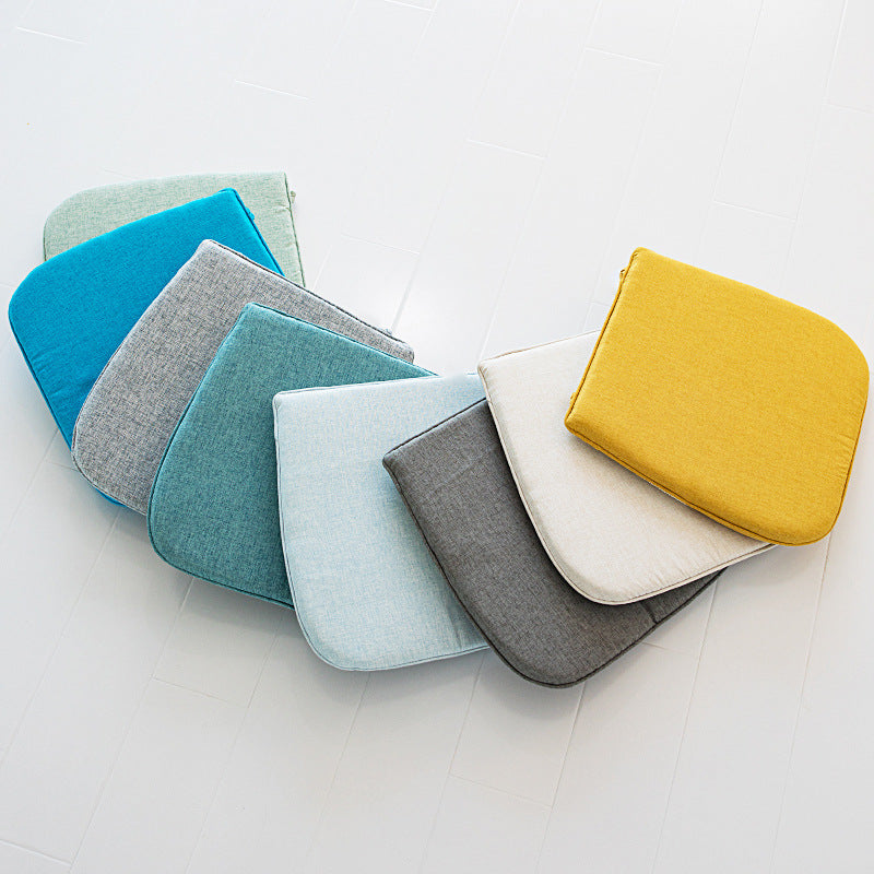Padded chair cushion with ties and breathable linen mix Stornfield