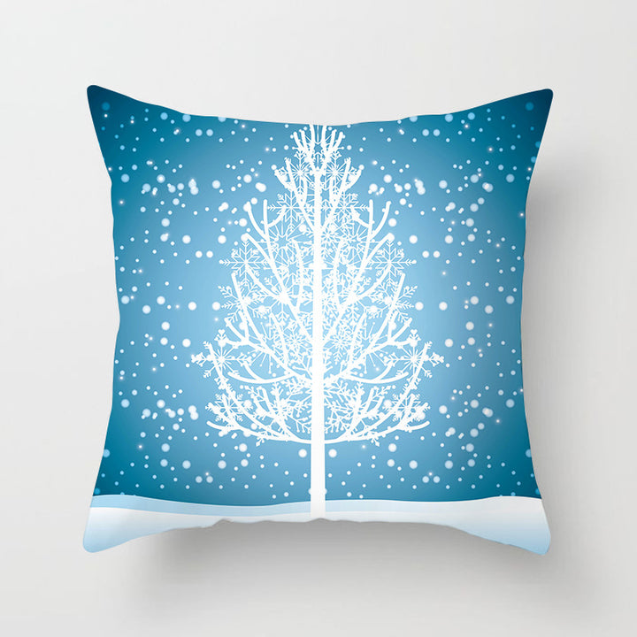 Square Festive Decorative Throw Pillow Cover with Holiday Bauble Graphic and Concealed Zipper