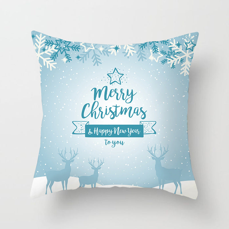 Square Festive Decorative Throw Pillow Cover with Holiday Bauble Graphic and Concealed Zipper