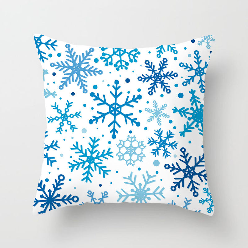 Square Festive Decorative Throw Pillow Cover with Holiday Bauble Graphic and Concealed Zipper