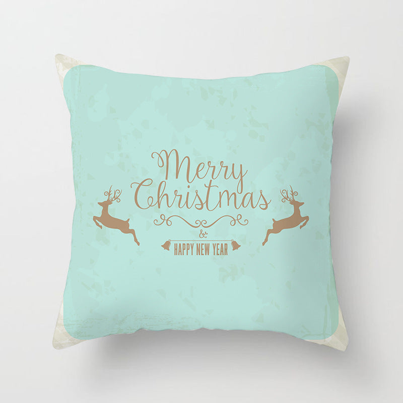 Square Festive Decorative Throw Pillow Cover with Holiday Bauble Graphic and Concealed Zipper