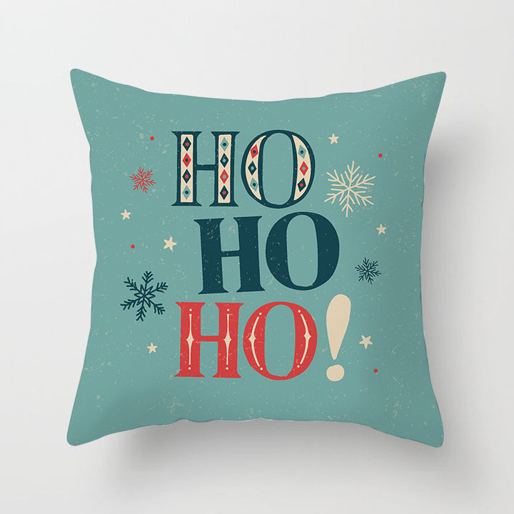 Square Festive Decorative Throw Pillow Cover with Holiday Bauble Graphic and Concealed Zipper