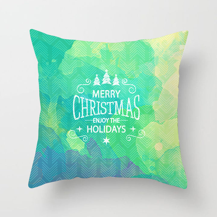 Square Festive Decorative Throw Pillow Cover with Holiday Bauble Graphic and Concealed Zipper