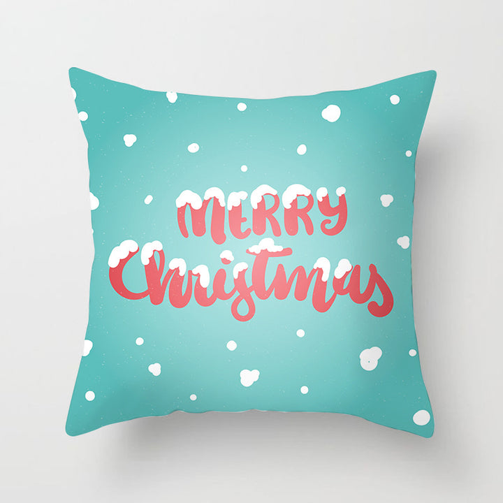 Square Festive Decorative Throw Pillow Cover with Holiday Bauble Graphic and Concealed Zipper