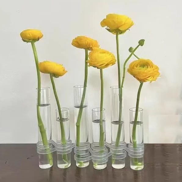 Stornfield | Flexible Flower Vases with Hinges | Modern Glass Tube Vase