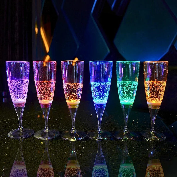 GlowSip - LED Light-Up Wine Glass Set (6 pieces) Stornfield