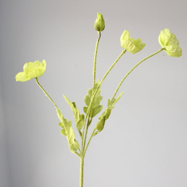 Lifelike Poppy Flower Stem