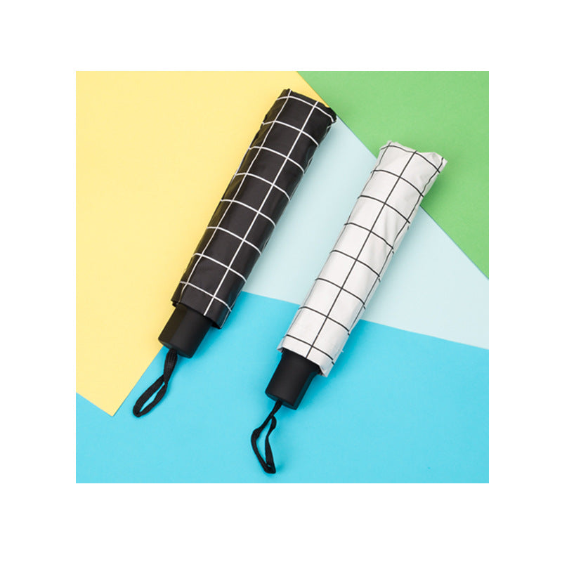 Women Black-white checkered pattern umbrella Stornfield