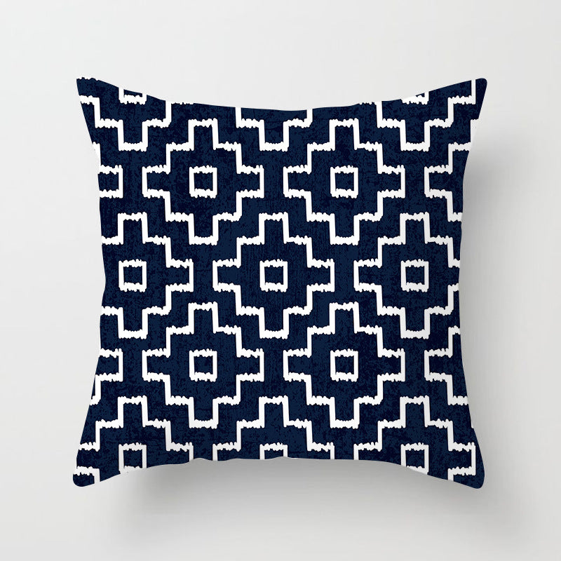 Square Mandala Decorative Pillow Cover with Hidden Zipper