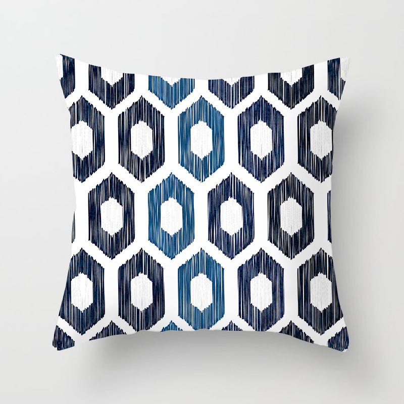 Decorative Marble Swirl Linen Throw Pillow Cover