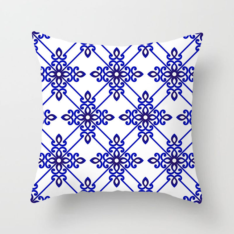 Square Mandala Decorative Pillow Cover with Hidden Zipper