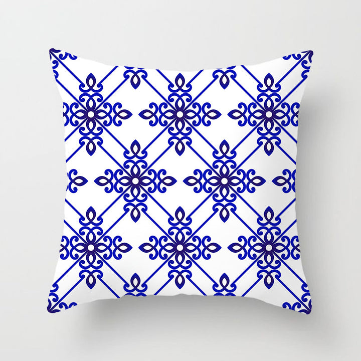 Square Mandala Decorative Pillow Cover with Hidden Zipper