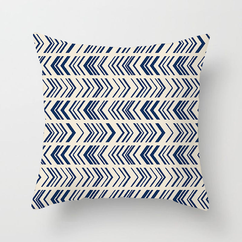 Square Mandala Decorative Pillow Cover with Hidden Zipper