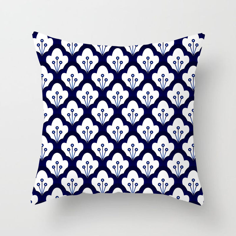 Decorative Marble Swirl Linen Throw Pillow Cover