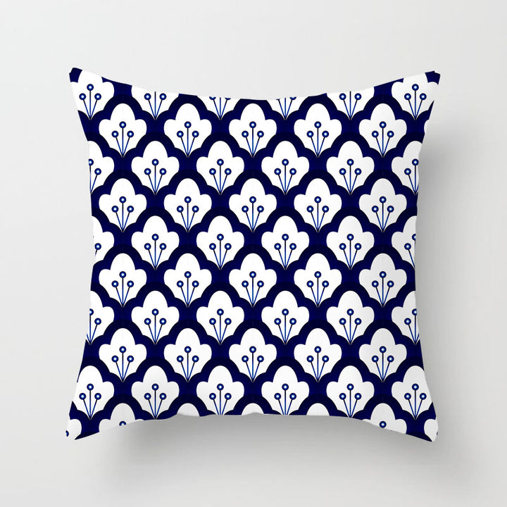 Square Mandala Decorative Pillow Cover with Hidden Zipper