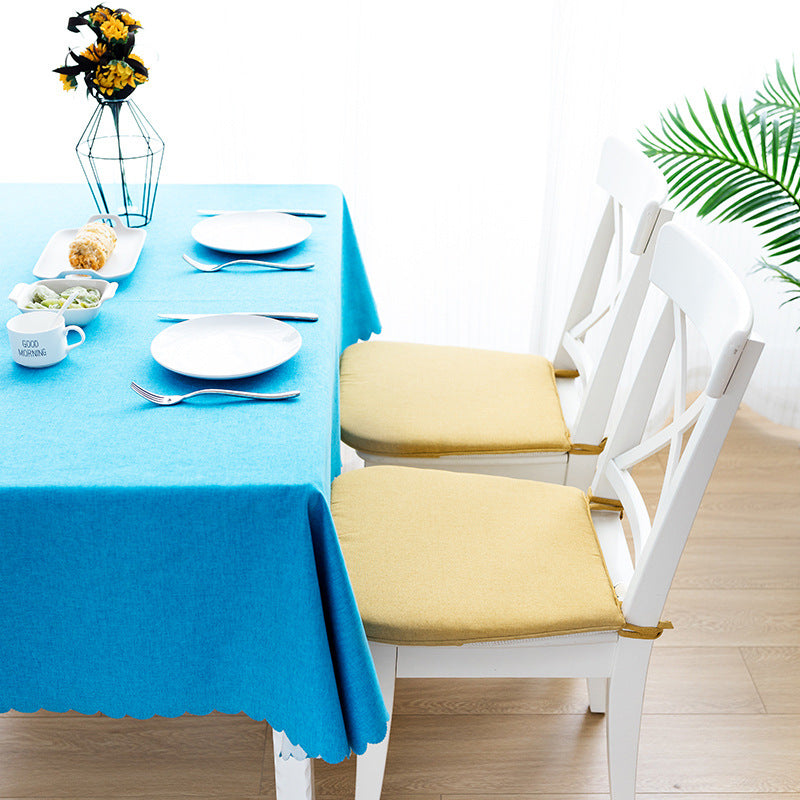 Padded chair cushion with ties and breathable linen mix Stornfield