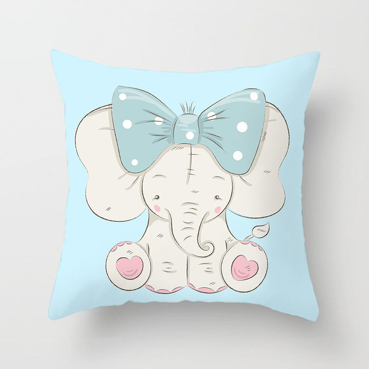 Square Decorative Pillow Cover with Mermaid Penguin Illustration and Concealed Zipper
